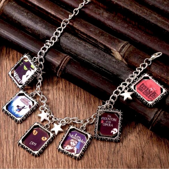 HALLOWEEN SALE Sterling Silver Iconic Broadway Musical Charm Bracelet - Picture 3 of 5